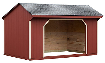 Wood Run-In Shed