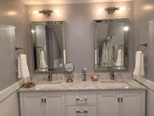 Sink, mirros and vanity