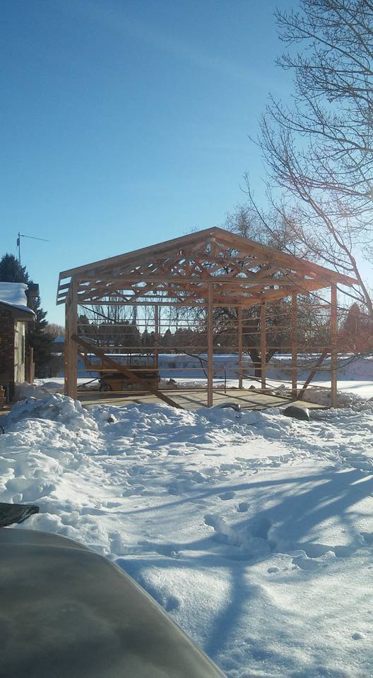 Pole barn construction