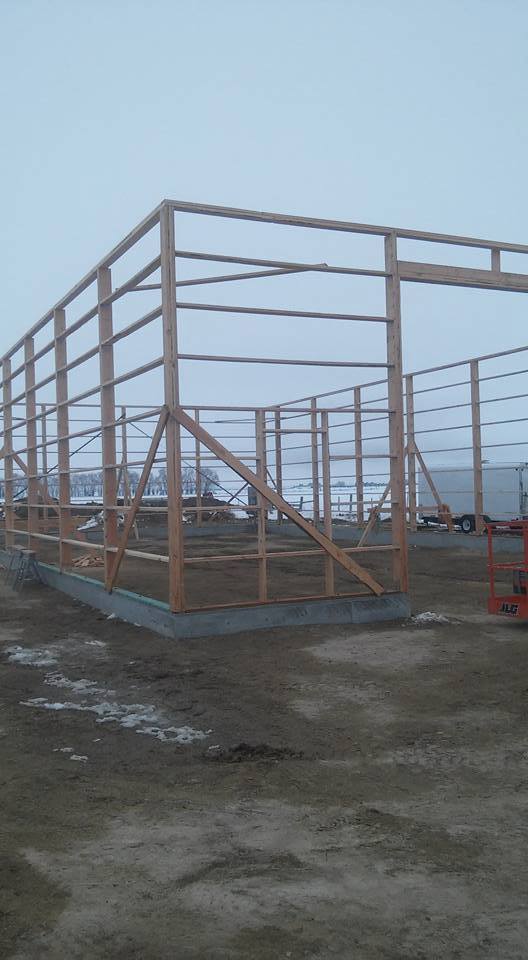 Pole barn construction