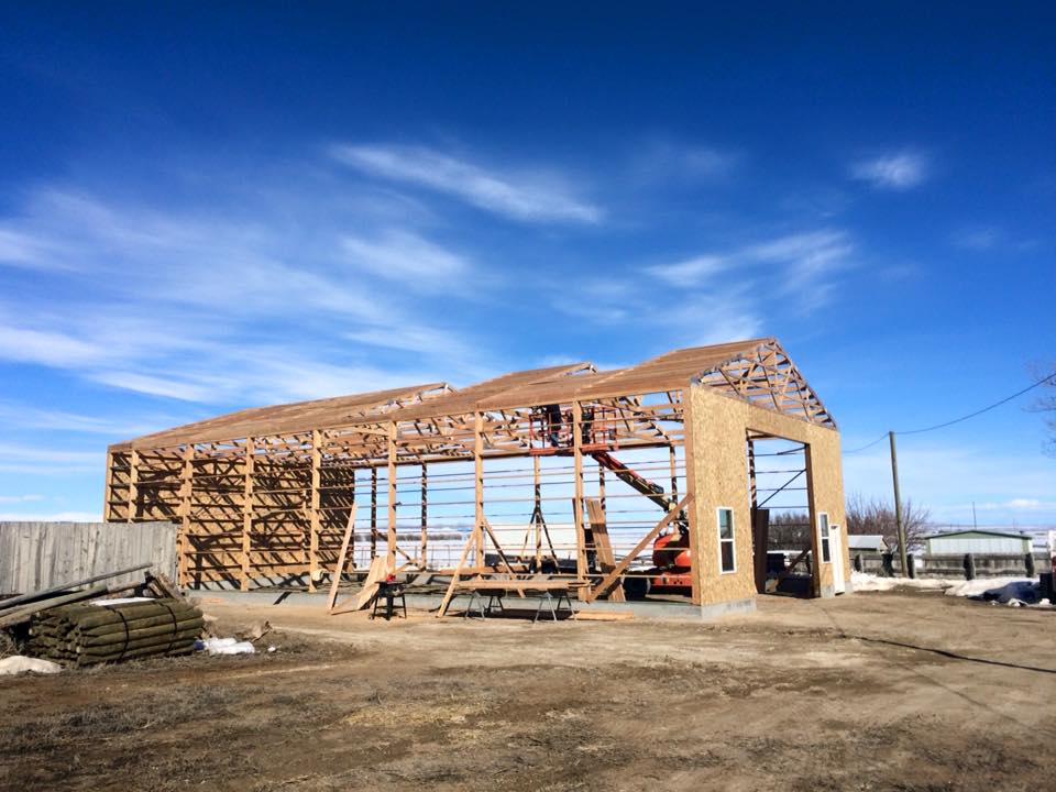 Pole barn construction