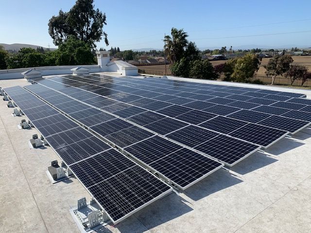 Solar panels on home in California 