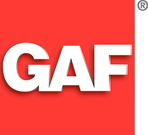 The word gaf is on a red background