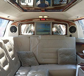 inside a limousine
