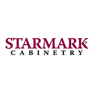 Starmark Cabinetry logo in burgundy and black text on a white background.