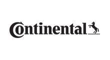 Continental logo: black text with a stylized