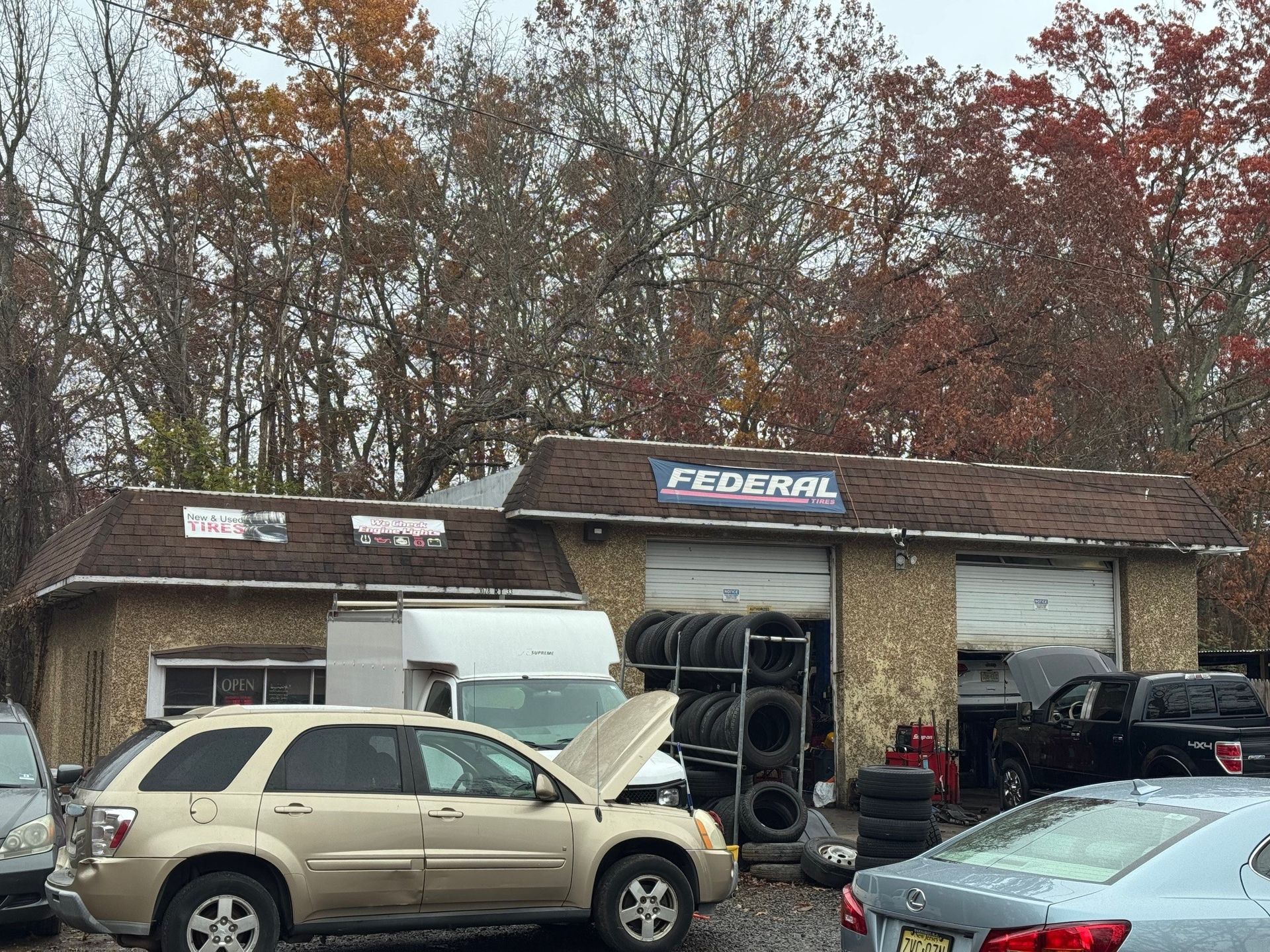 An auto repair shop with the word 