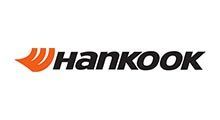 Hankook Tires logo: orange stylized flame next to the word