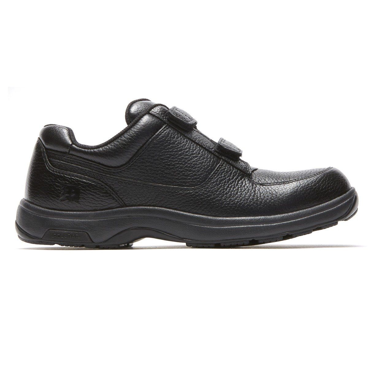A pair of black shoes on a white background