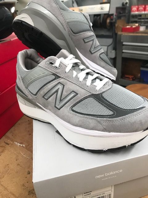 gray new balance custom shoes