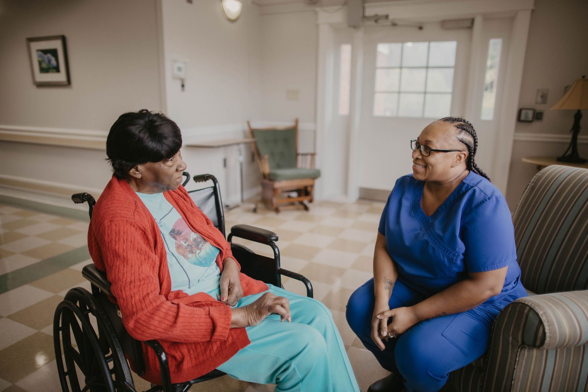 Brightmoor Nursing Center Nurse and Patient