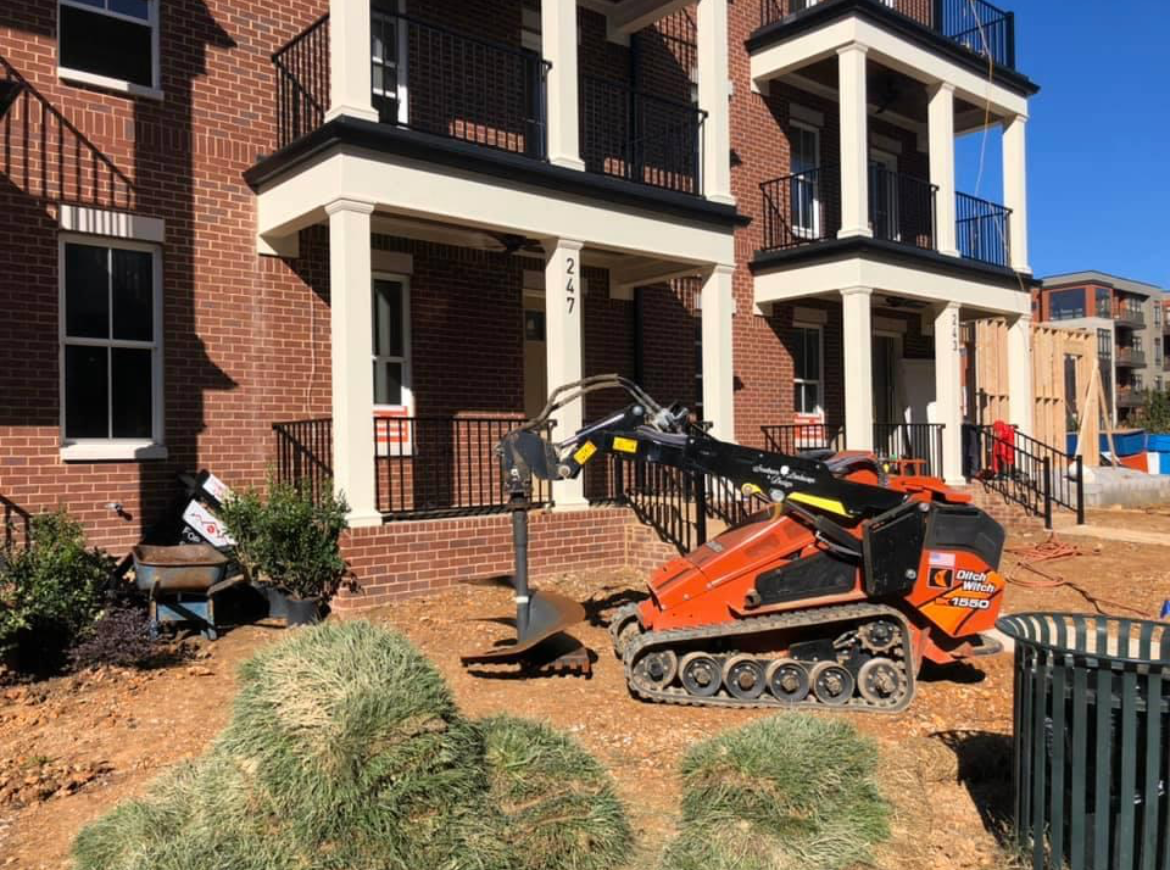 Grading and landscaping