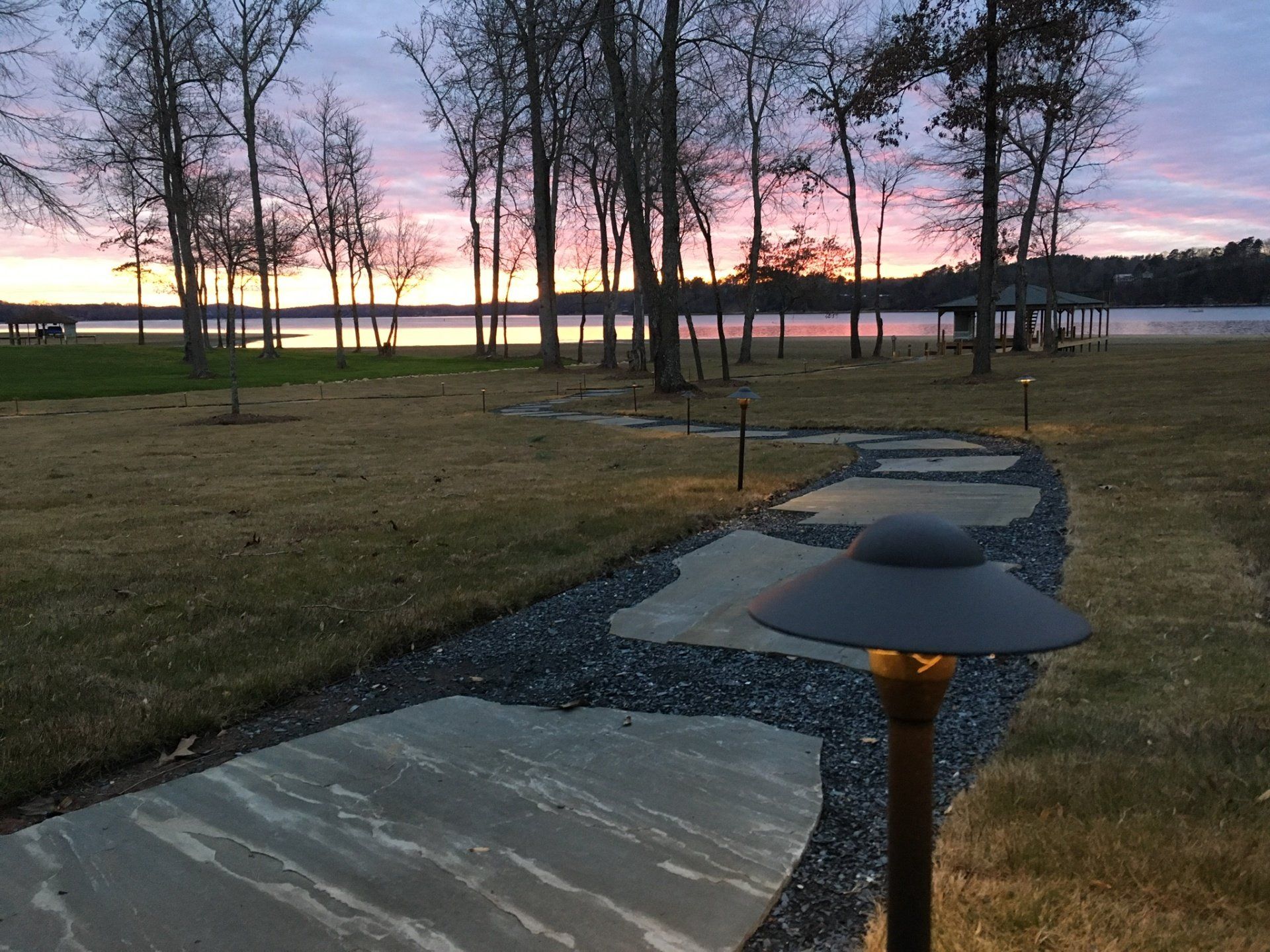 Walkway and lighting