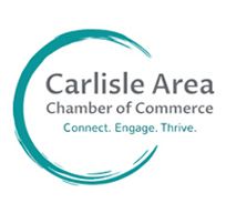 Logo for the Carlisle Area Chamber of Commerce: teal circle with text 