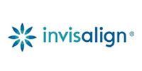 Invisalign logo with teal flower icon and wordmark on white background
