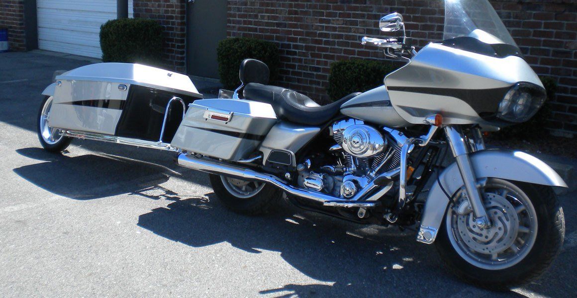 Custom paint motorcycle and trailer