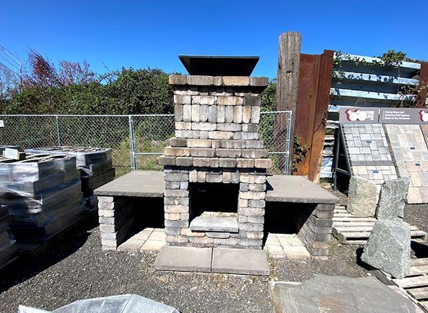 Concrete fireplace