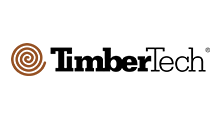 TimberTech logo with brown spiral icon and black wordmark on white background