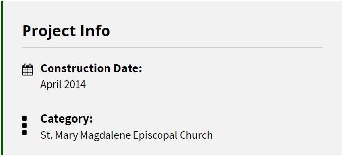 St. Mary Magdalene Episcopal Church project info