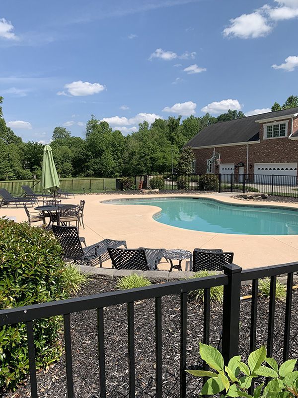 Pressure washing patio