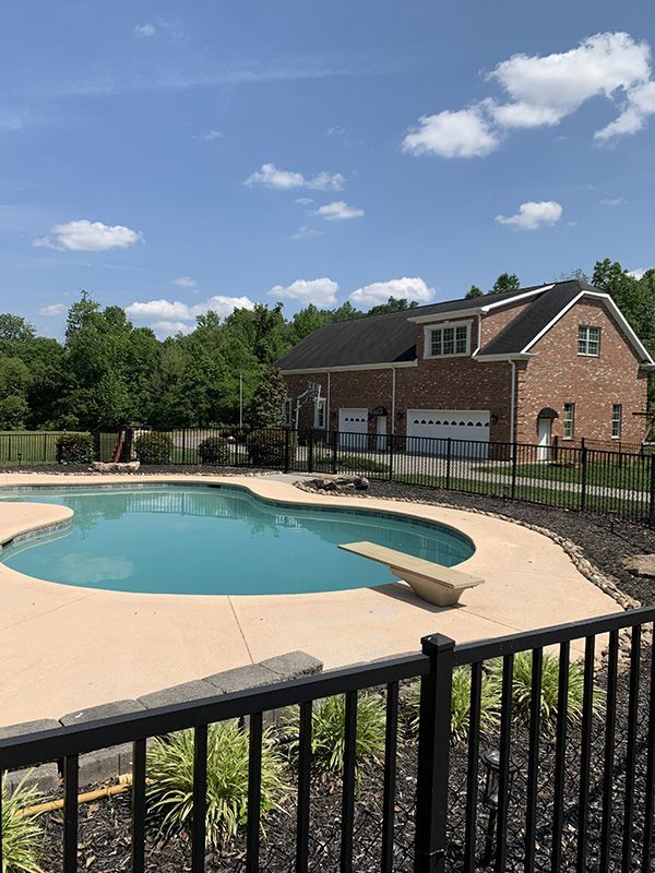 Pressure washing patio