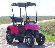 Lifted golf car