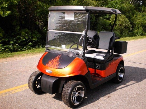 Flame Orange With Matte Black Paint