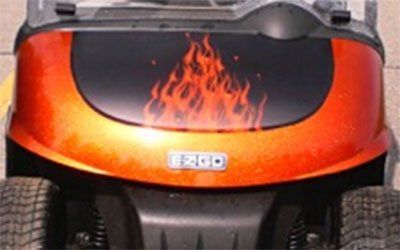 Flame Orange With Matte Black Paint