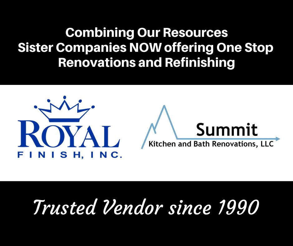 Two logos for royal finish and summit kitchen and bath renovations