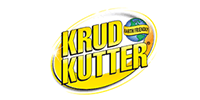 Krud Kutter logo with yellow and black text over a yellow oval. A globe with 