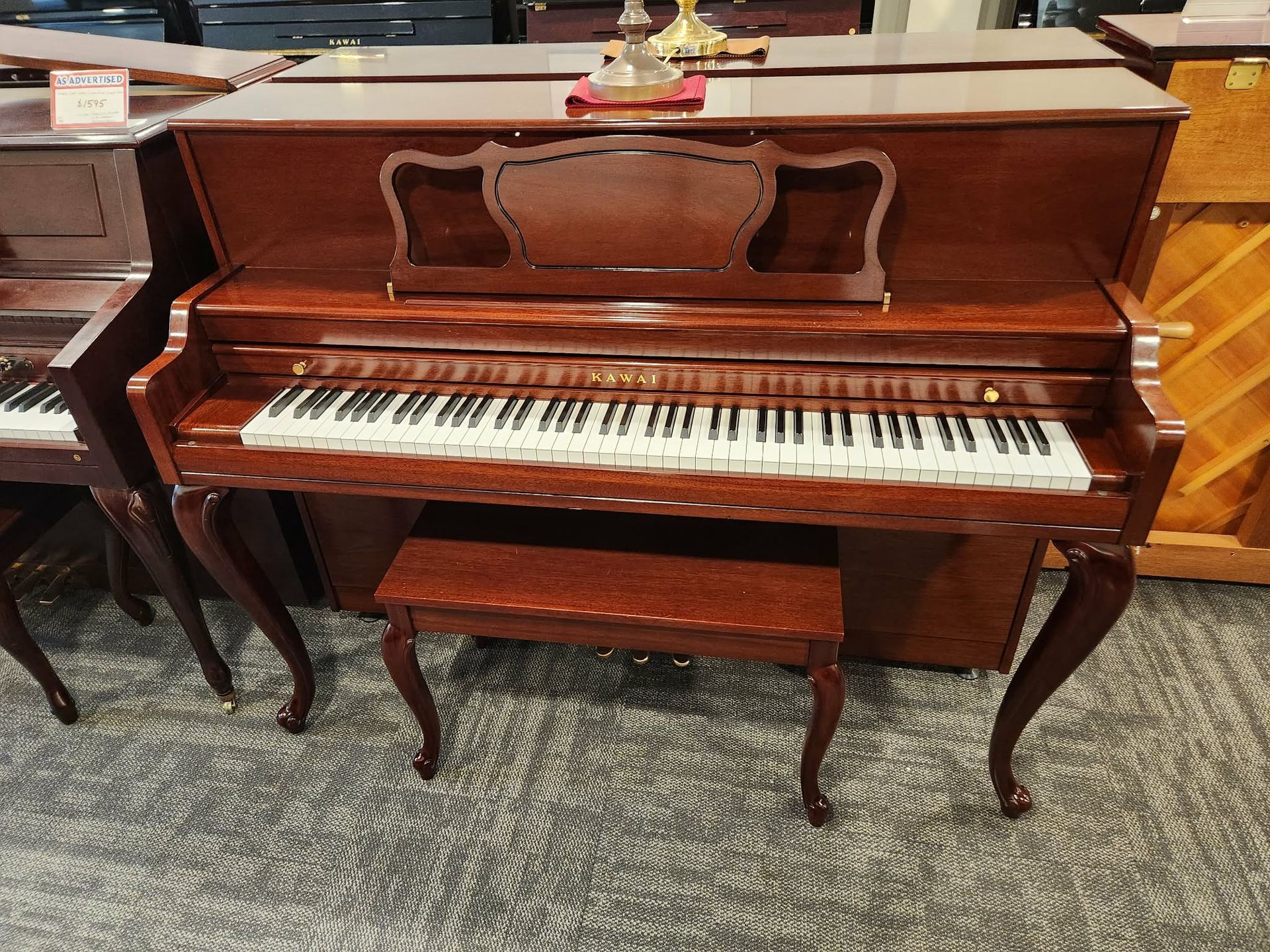 Kawai Queen Anne Mahogany Console Piano