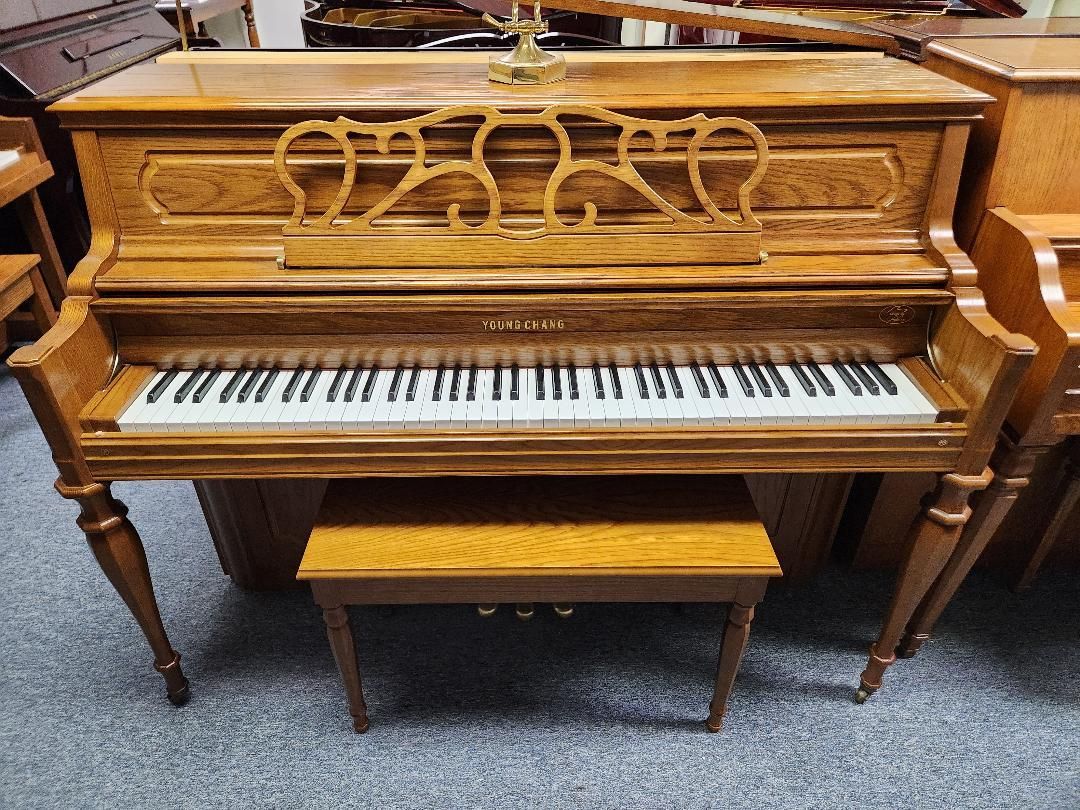 Young Chang By Pramberger Deluxe Console Piano Stock #7936