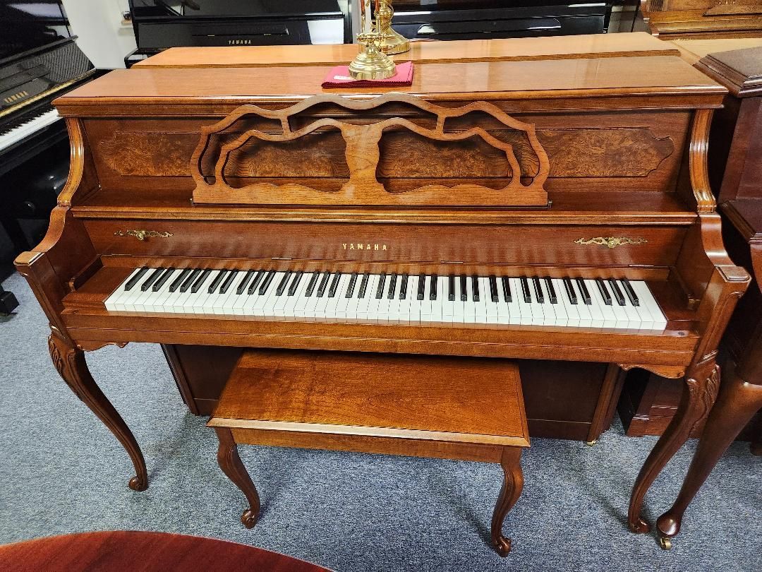 Yamaha Deluxe Queen Anne Mahogany Console Piano Stock #7937
