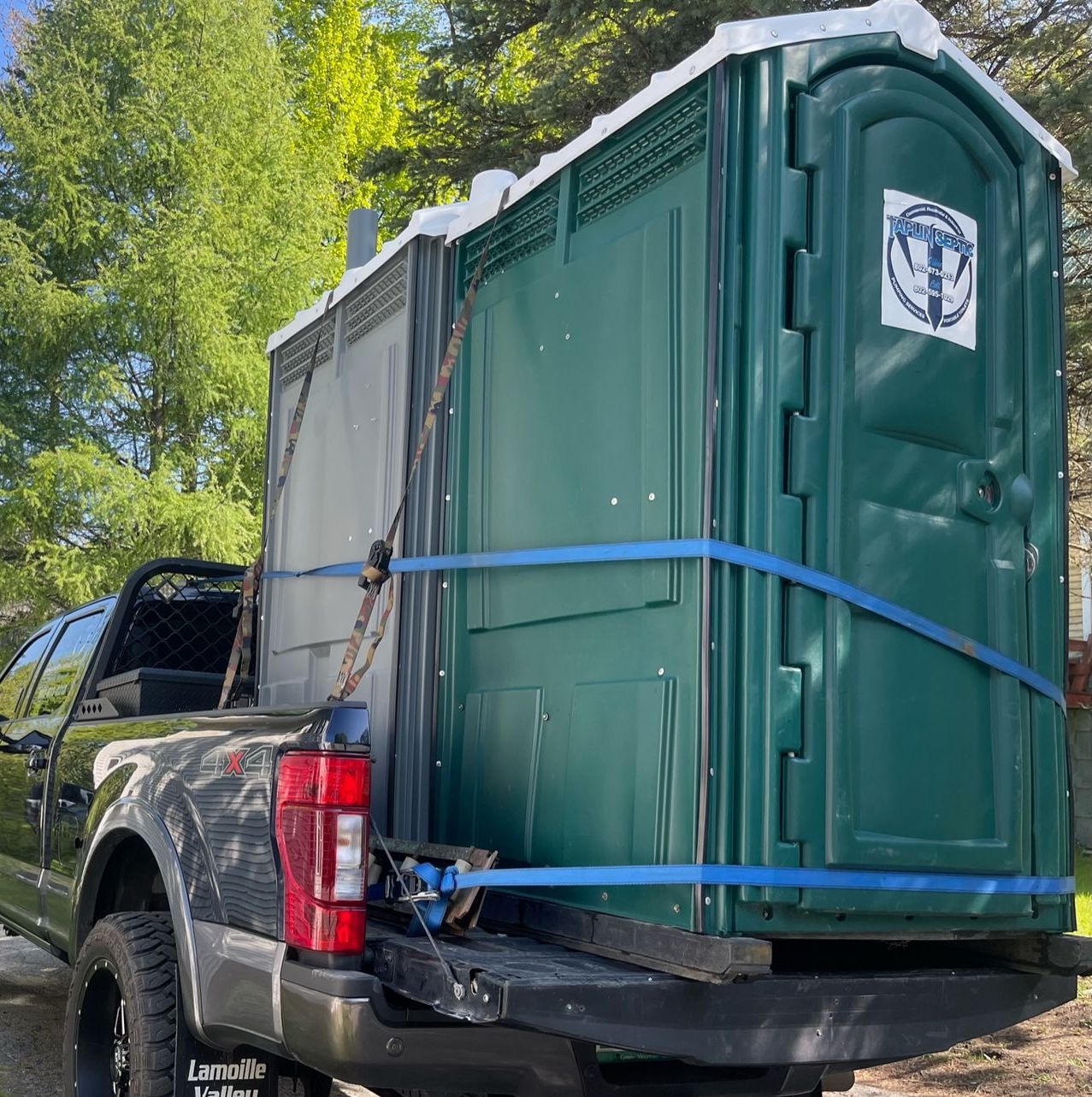 Vermont Portable Toilets by Taplin Septic on their way to a summer event