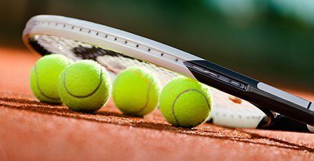 Racket and tennis balls