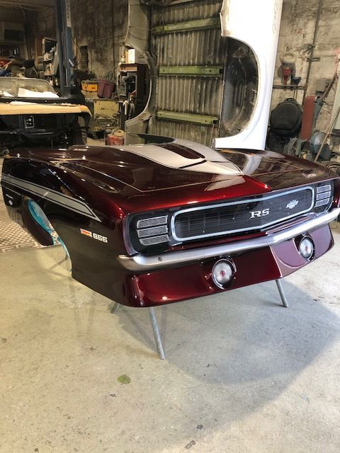 Red auto body painting