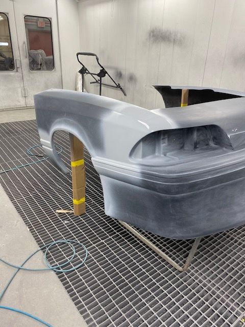 Auto body painting work