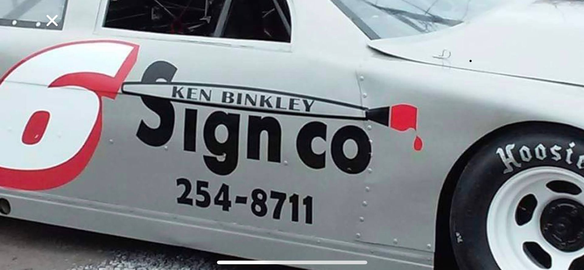 Race car sign