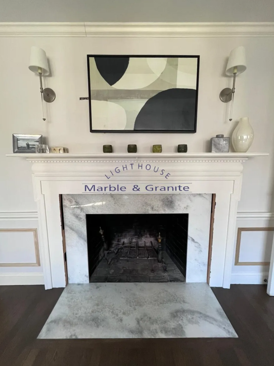 Marble fireplace