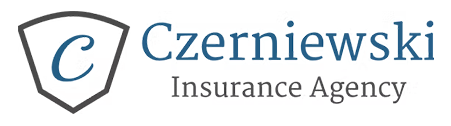 Czerniewski Insurance Agency logo with blue “C” shield icon and gray text on white background