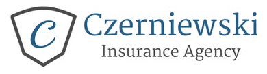 Czerniewski Insurance Agency logo with blue “C” shield icon and gray text on white background