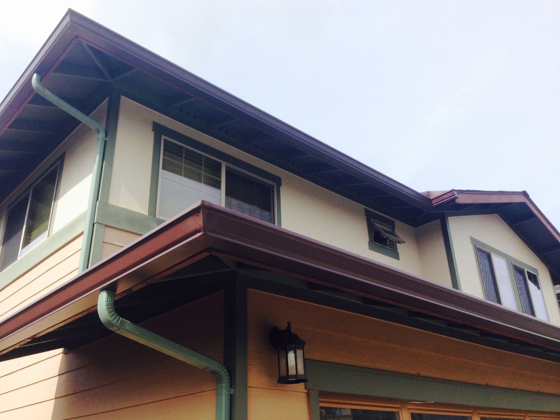 House with a gutter on the side