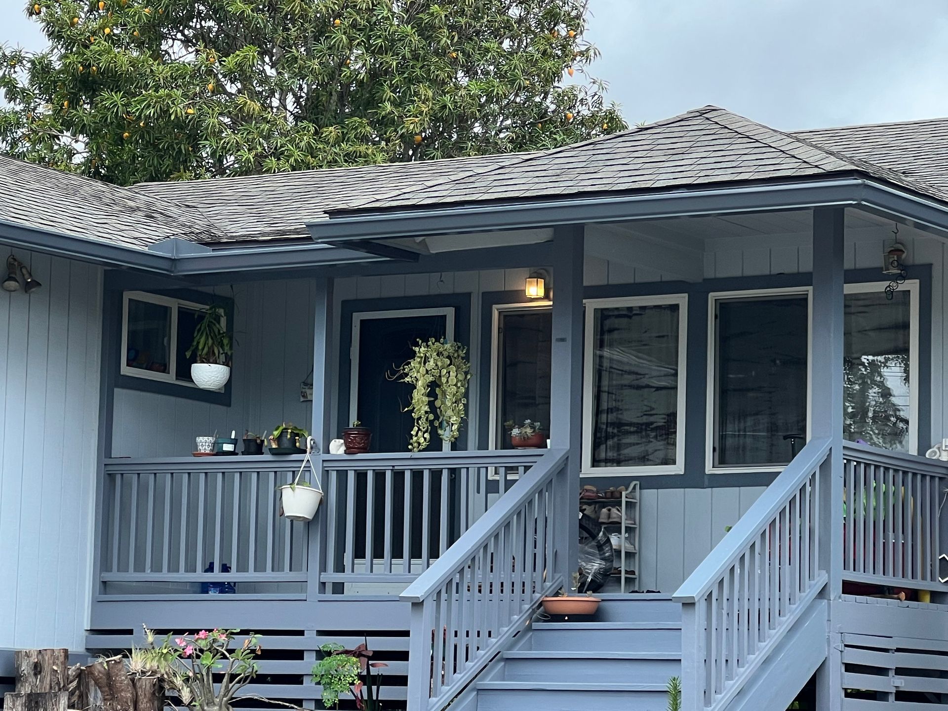 House with a porch and stairs