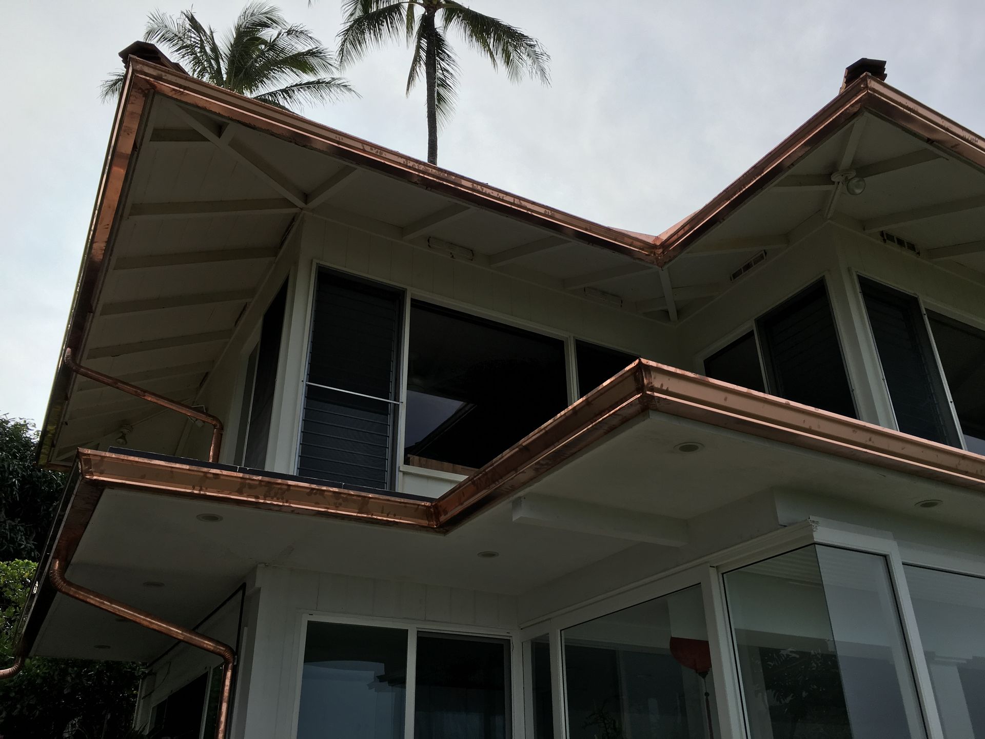 House with a copper gutter