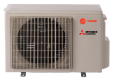 A mitsubishi electric air conditioner is shown on a white background.