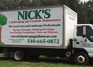 Nick's Landscapin & Grounds Maintenance Truck