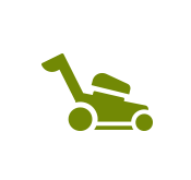 Lawn mower care icon