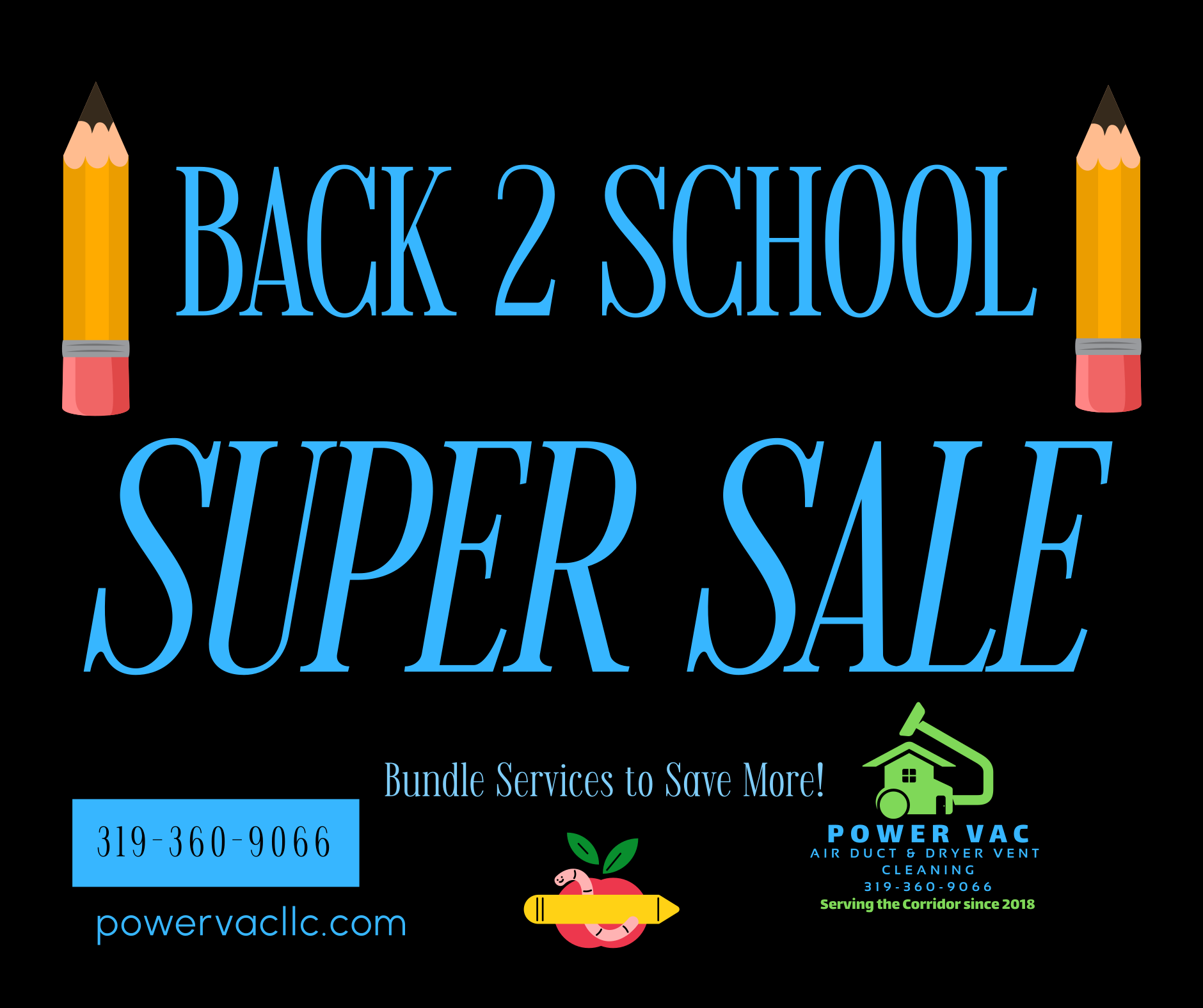 Back 2 School Super Sale advertisement.