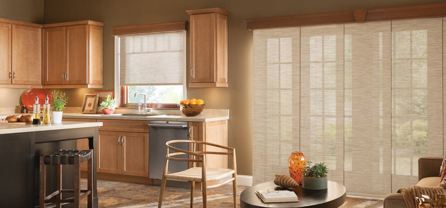 Kitchen with solar shades