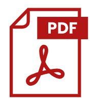 Red PDF document icon with folded corner and Adobe-style logo